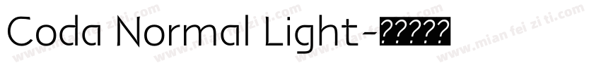 Coda Normal Light字体转换